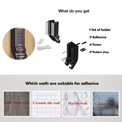 Wandmontierter Batteriehalter Vertikaler Organizer Koffer Praktischer Aufbewahrungsbehälter für &AA Kombinationsbatterien Halter