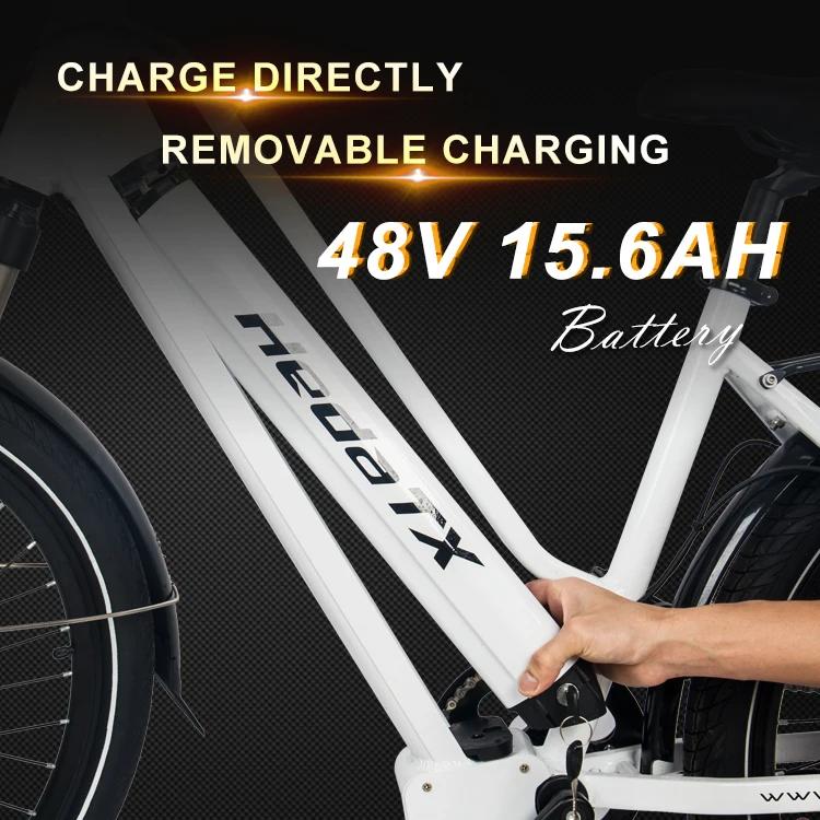 Elektrikli Bisiklet 750W Motor 48v15.6a Lityum Pil Değişken Hızlı Elektrikli Bisiklet Yetişkin 27.5 İnç Lastik Şehir Yol Ebike