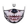 12Colors Fashion Mouth-muffle Reusable Mask 3D Printed Halloween Sports Environmental Outdoor