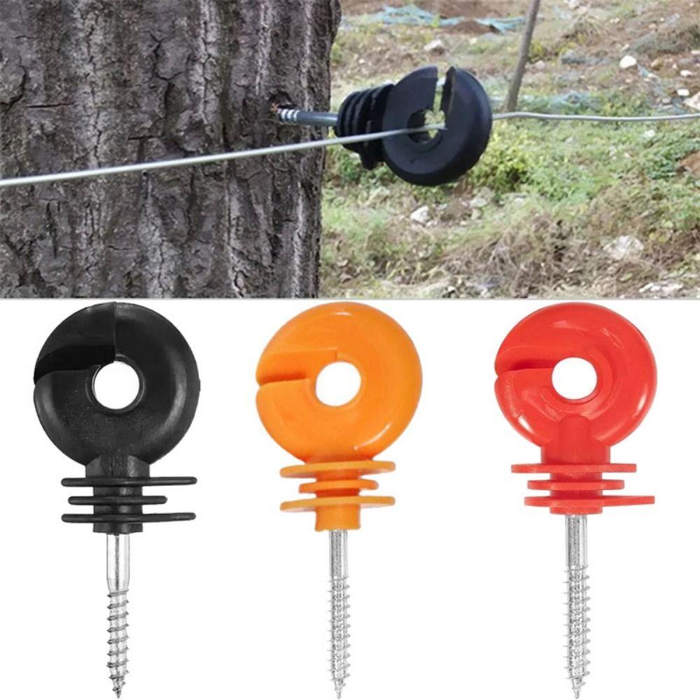100Pcs Great Insulation Fence Ring Insulator Angled Slot Electric Fencing Insulators Horse Fencing