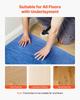 Floor Underlayment 37.2 m² 3mm Recycled Fiber Sound/Vapor Barrier Blue