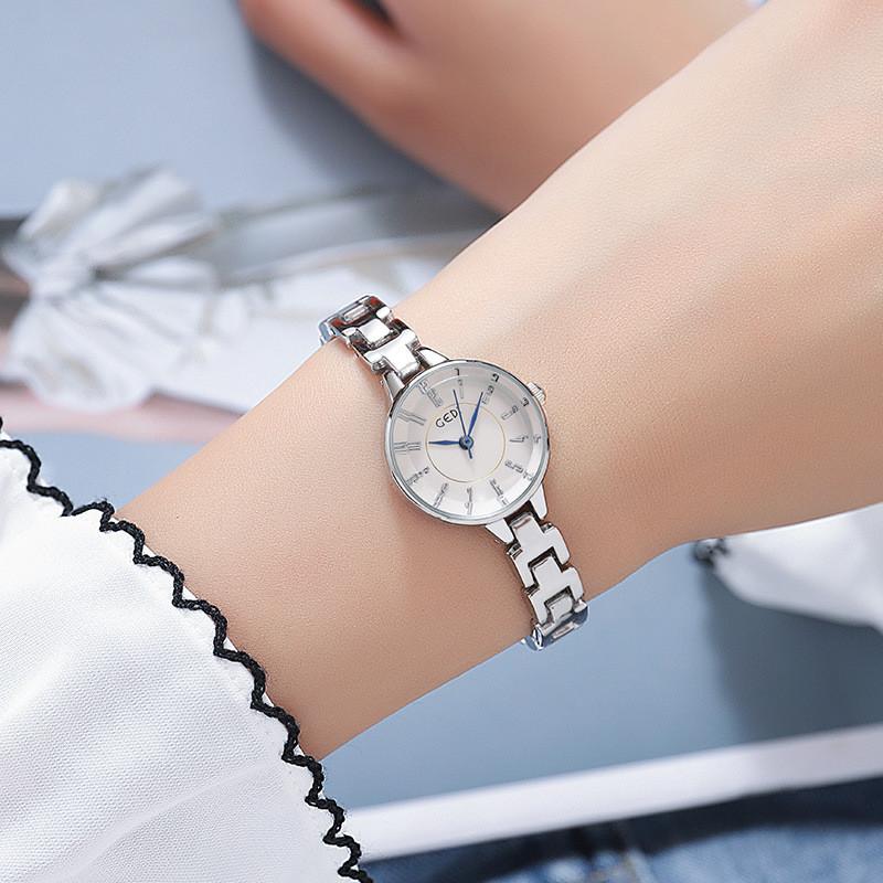 Gedi Minimalist Womens Quartz Wristwatch With Alloy Band For Daily Use