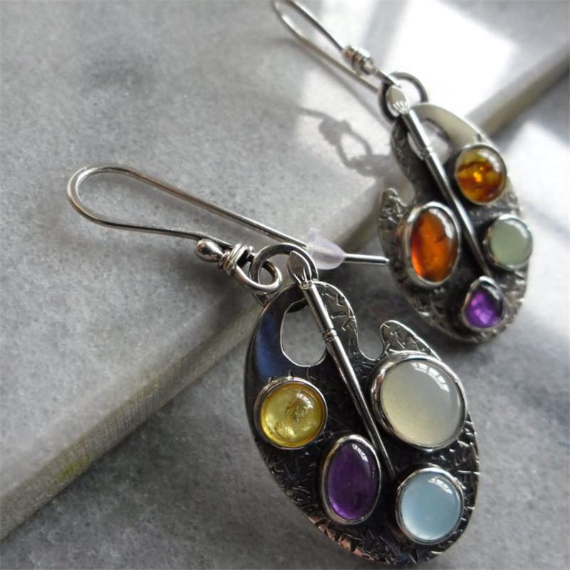 

Artistic Mixed Color Tassel Earrings for Women
