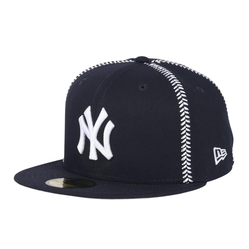 New Era 59FIFTY MLB Ball Stitch NY 7 5950 BALL STITCH WSSP NEYYAN NER36C5358 Cap, Navy, 1/2 inch, NVY, 14388872,