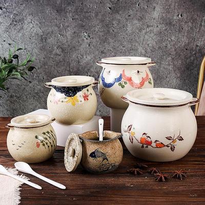 Vaso in Ceramica Resistente alle Alte Temperature per la Conservazione di Olio e Grassi