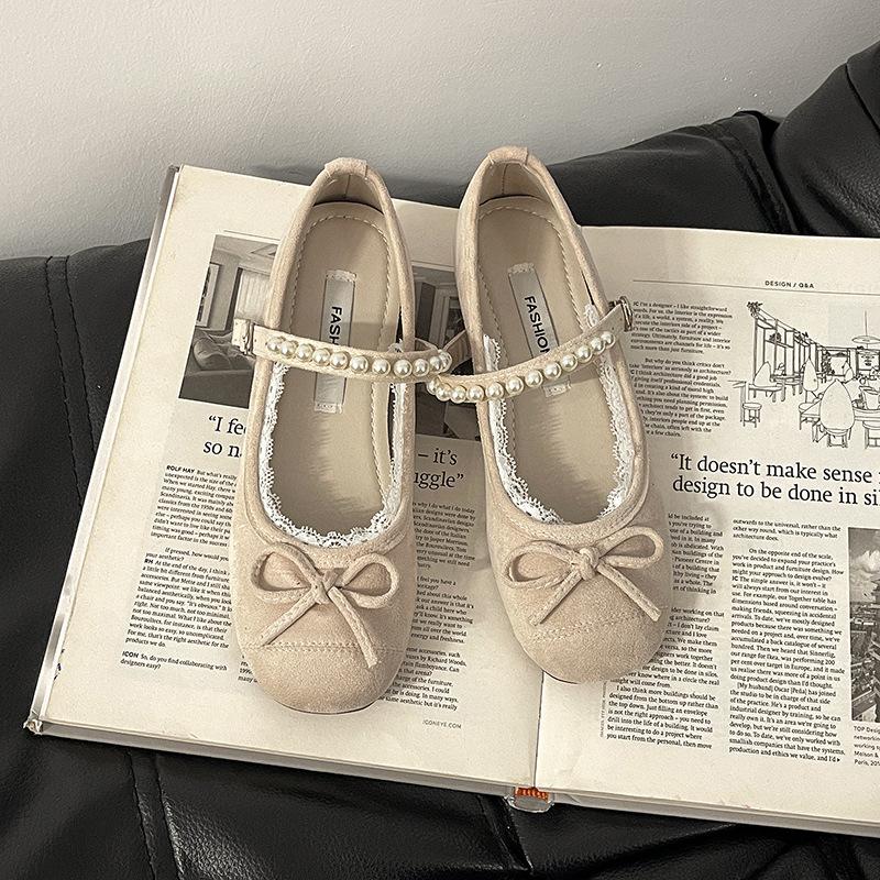 

Французские внутренние высокие маленькие одинарные туфли 2025 новые весенне-летние ретро с юбкой туфли Мэри Джейн нежные балетные вечерние туфли 39 бежевый