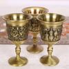 Vintage Shot Glass, Metal Relief Rose Goblet, European Portable Mini Vodka Cup,Delicacy Home Living Room Decoration Gift, 1pcs