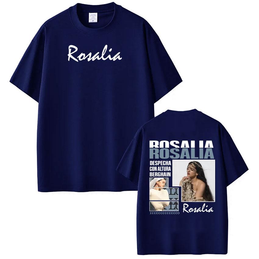 Singer Rosalía LUX Tour Print Tshirt Men Women Fashion Cotton Casual Tshirts Oversized Loose Hiphop T Shirts Fan Gifts