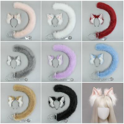 Handgemachtes Tierohren-Stirnband Olita Kopfschmuck Katzenohren Fuchs Plüsch Haarnadel Haarschmuck handgemachte Imitation Tierohren