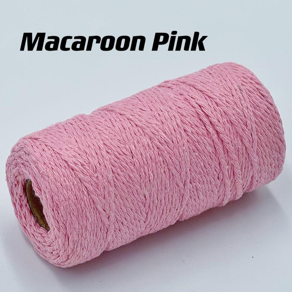 2mm 100m Macrame Cotton Rope Twisted Jute Colored Cotton Two-Color Rope Process For Wall-Mounted Gift Packaging DIY Wedding Deco