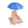 Baizihuahu Squirrel Feeder with Umbrella, Feeders for Outside, Picnic Table Feeder, Chipmunk Hold Corn, Corn Cob, Peanut Garden Yard Patio Tree Decor