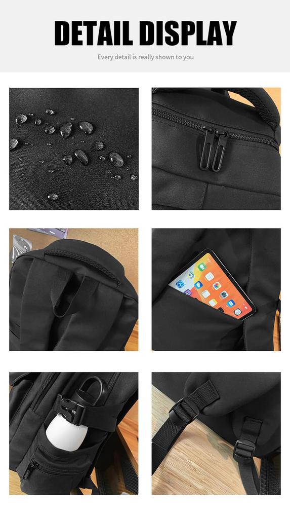 Korean Large High School Town Black [ZESU] Backpack, Women's, Capacity, School, Student, Rucksack, Student, Men's, Lightweight, Men's, Women's,