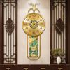 New Chinese-Style Brass Wall Clock,Elegant Living Room Decoration,Creative Jiangshan Chart Wall-Mounted Silent Quartz