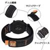 ANNEFIT Denim Watch Band, Casual Watch Replacement Band, Fabric Velcro Watch Strap, Quick Release, 16mmBlack