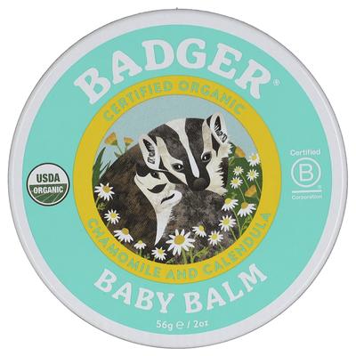 Badger, Organic, Baby Balm, Chamomile & Calendula, 2 Oz (56 G)