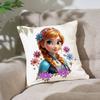 F-Frozen Pillow Case Cushion Cover Soft Cute Throw Pillow Case For Car Sofa Pillowcase Polyester With Zipper