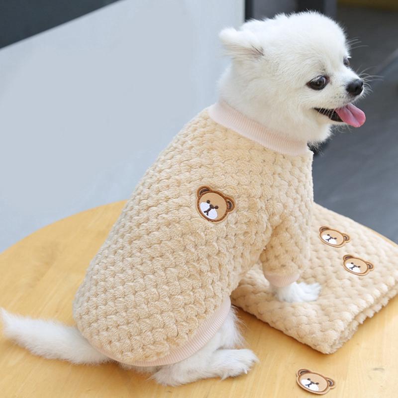 Warme Haustier-Winterkleidung für kleine Hunde, Welpen, Katzen, Pullover, weiche Fleeceweste für Chihuahua, Französische Bulldogge, Kostüm, Yorkie, Mops, Jacke