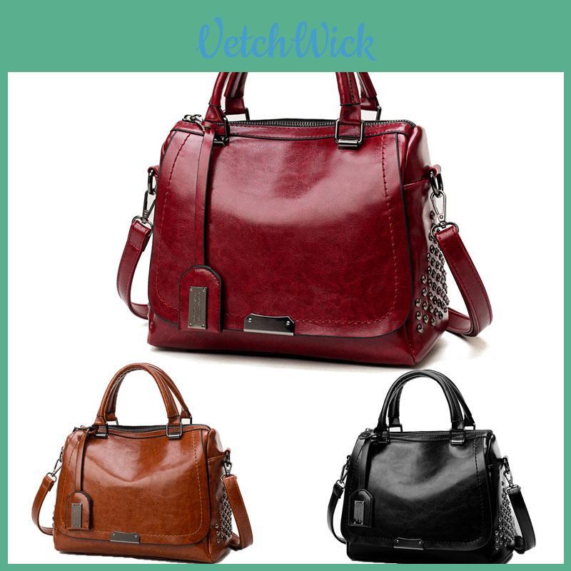 Elegant Women's Pu Leather Shoulder Bag With Soft Material And Retro Design