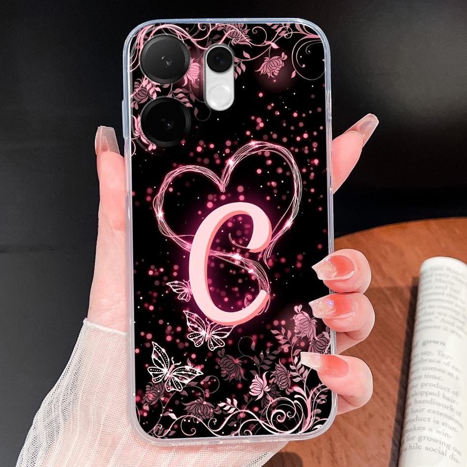 For Vivo V60 Lite Case Stylish Letters Clear Untra Thin Phone Covers For Vivo V 60 Soft TPU Silicone Anti Drop Couple Back Cover