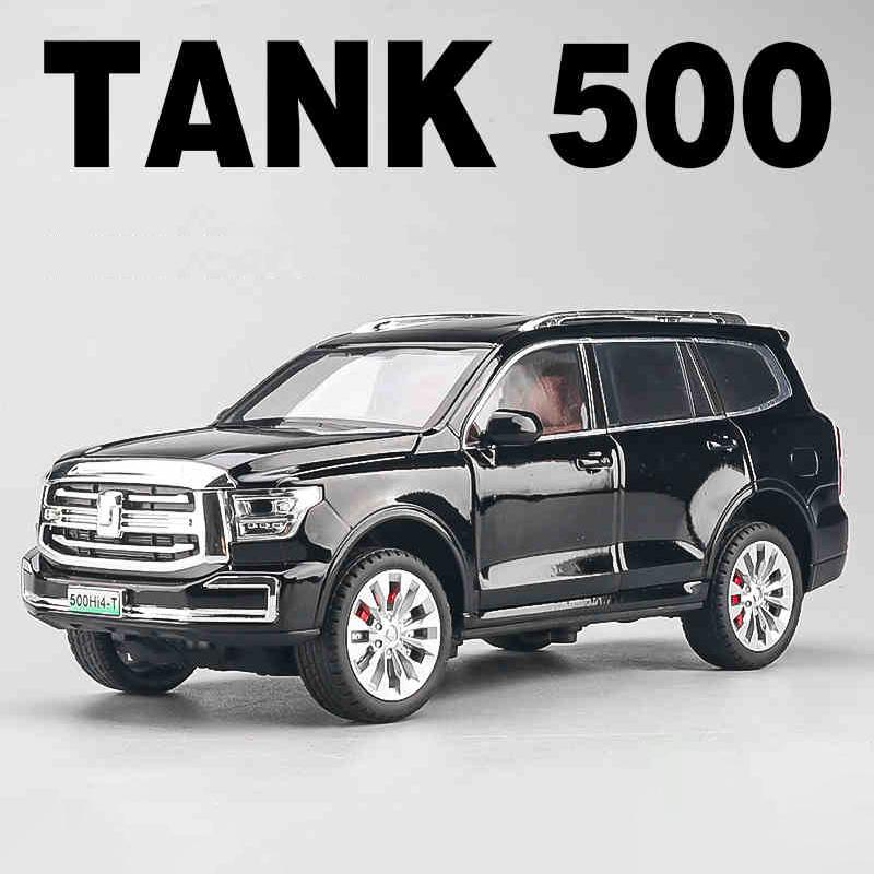 

New 1:24 Tank 500 Hi4-T Off-Road Alloy Die Cast Toy Car Model Sound and Light Children s Toy Collectibles Birthday gift чорний