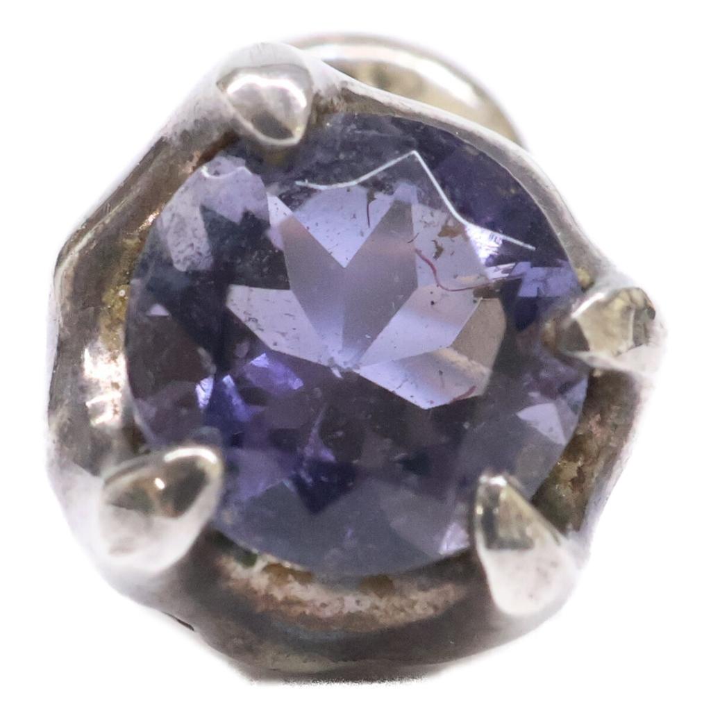 BLOODYMARY 925 K18 Nut Nut Iolite Single Ear earring Silver / Yellow GoldUsed