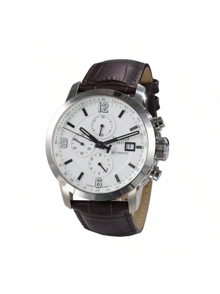 Tissot Mechanische Uhr, echtes Lederarmband, 200 m wasserdicht, Herrenmodell T055.427.16.017.00