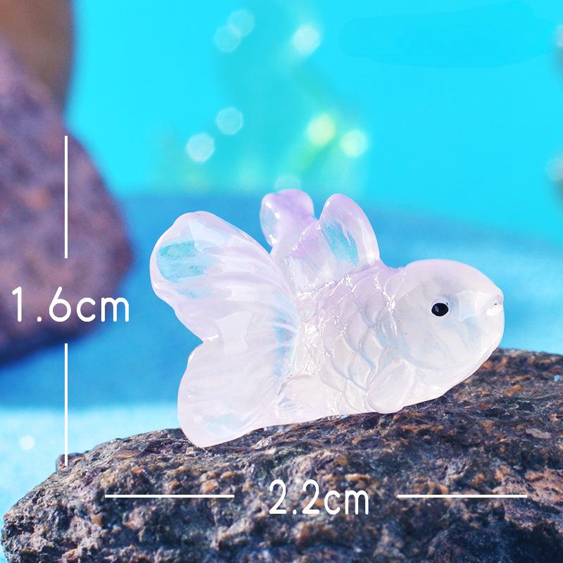 Mini și Drăguț Peștișor Auriu Rășină Transparentă Accesoriu Decorativ pentru Acvarii