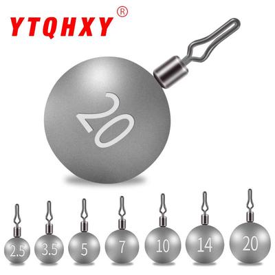 Anti-tangle Round Drop Shot Fishing Sinker with Quick Clip