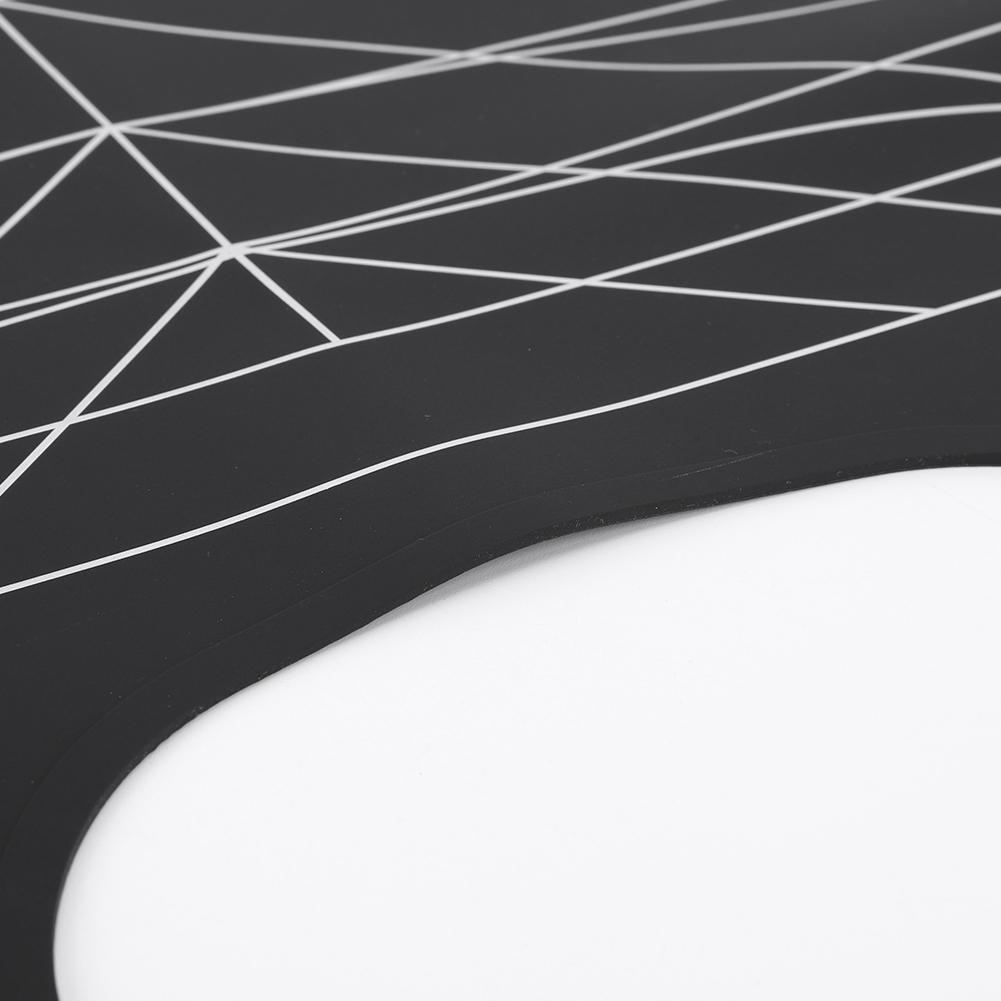 Silicone Hair Cutting Cape Waterproof Hair Cutting Mat with Guidelines Hair Cutting Guide Collar Hair Dye Collar for Salon Home