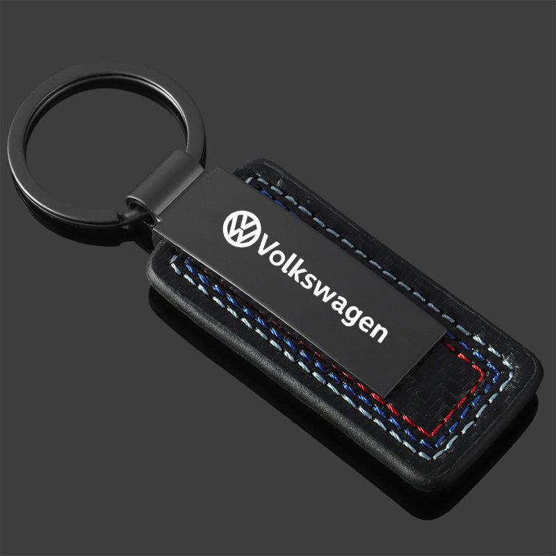 Kovový laserem gravírovaný Klíčenka na auto Kroužek na klíče Dárek pro Volkswagen VW Golf 4 MK4 GTI Polo Scirocco Tiguan Jetta Mk6 Příslušenství Gj8