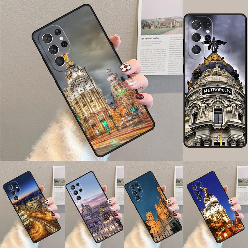 Madrid Capital Spain Silicone Phone Case For Samsung Galaxy note 10 pro S26 S25 S24 S23 S22 S21 Plus S25Ultra Capa Cover