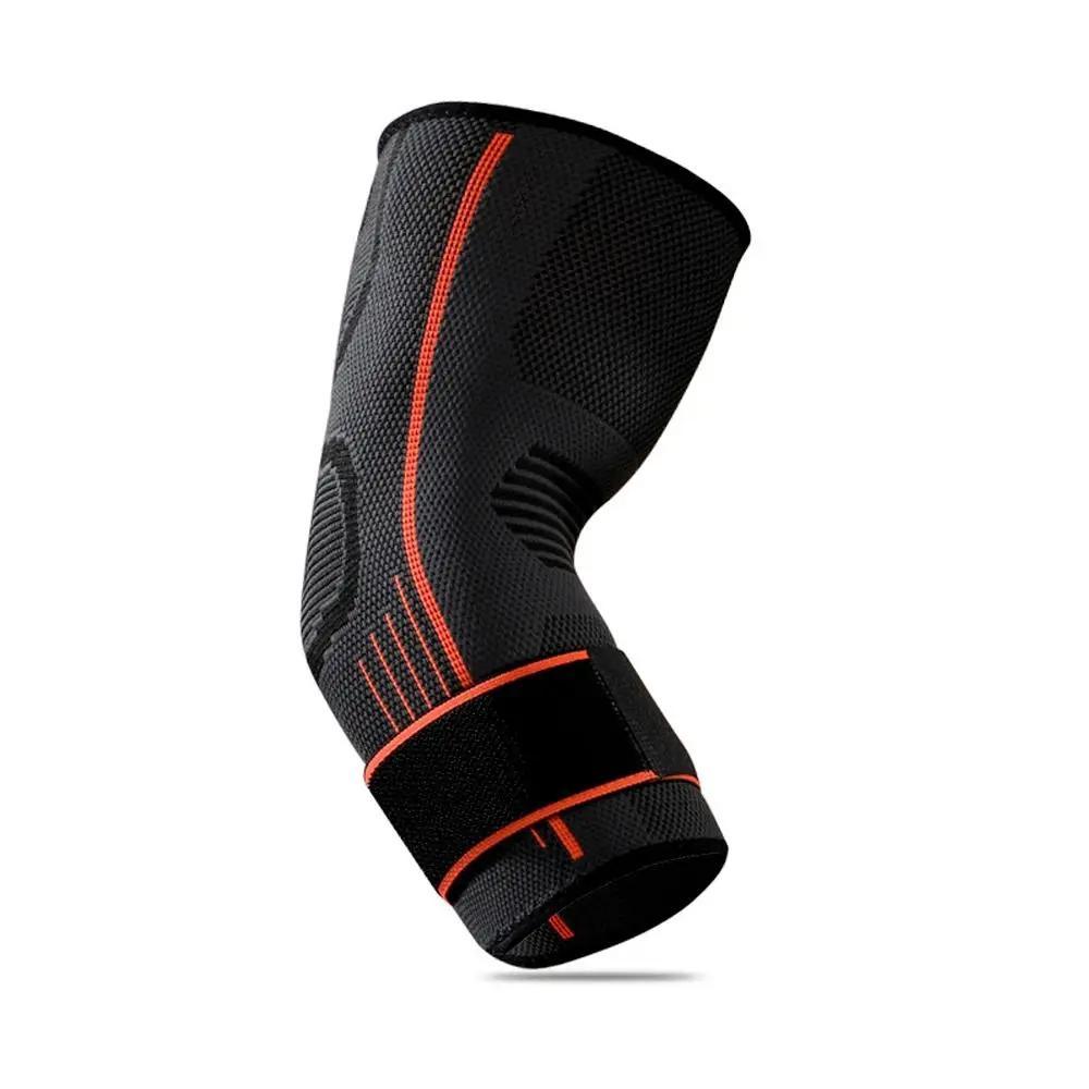 Durable Women Men Elbow Compression Sleeve Support Brace Arm Warmers Elastic Arthritis Bandage Arm Pads Guard Sportwear M оранжевый