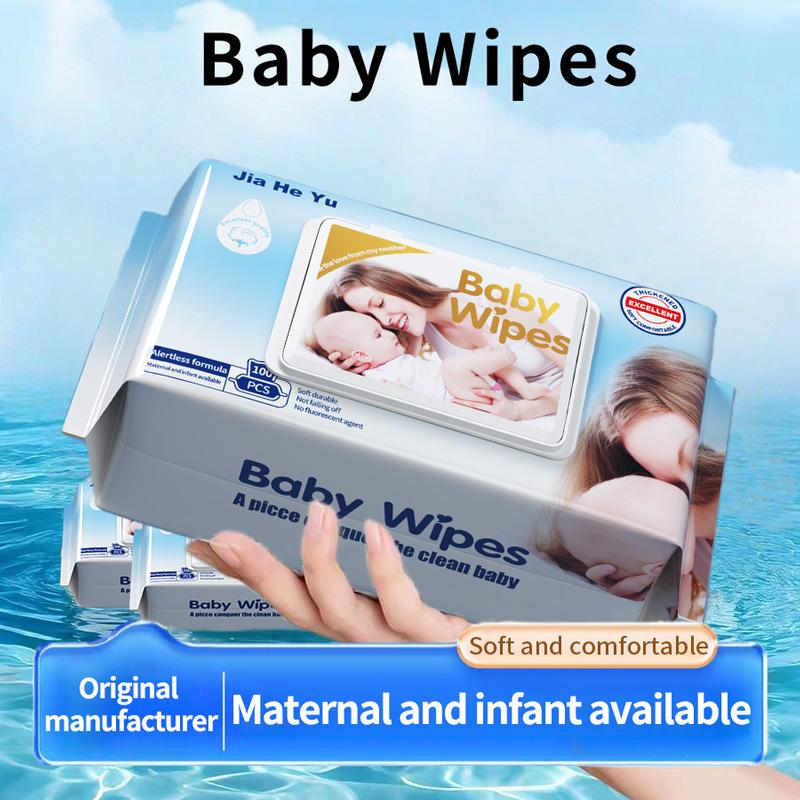 Baby Wipes for Hands and Mouth, Thickened Household Use, Newborn Children Large Pack with Lid, Wholesale Wet Wipes