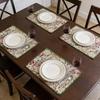 Washable Cotton Linen Table Mats 12 X 18 Inch Table Protector Dining Room Kitchen Party Wedding Festival Home Restaurant Decoration Placemats