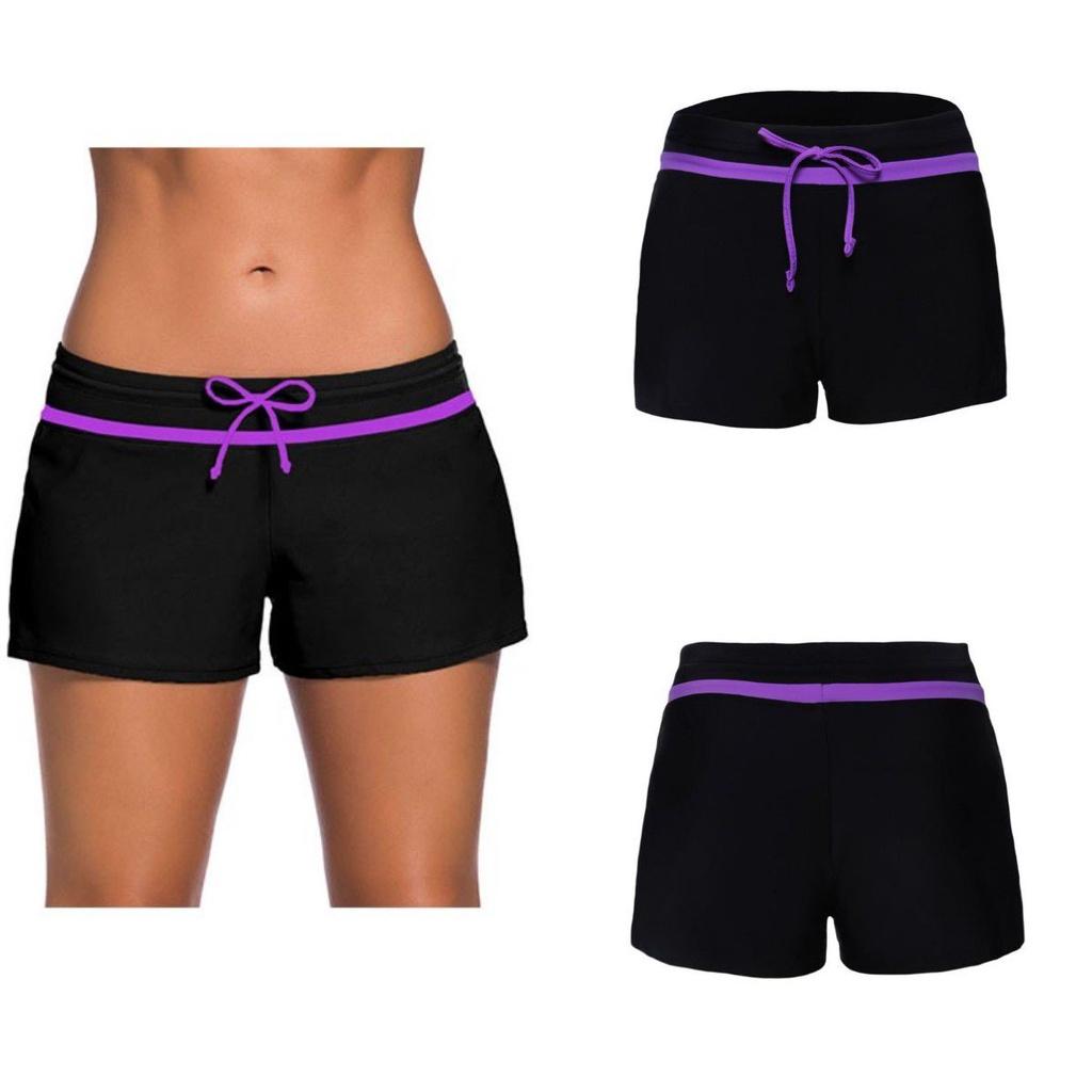 Plus Size Square Swim Shorts For Women Conservative Frenulum Design With Large Size And Good Elasticity