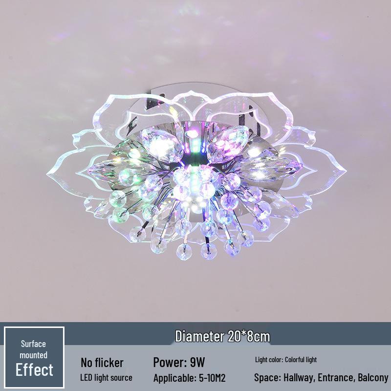 Modern Minimalist Ceiling Light - Embedded Crystal Lamp for Living Room, Corridor, and Aisle