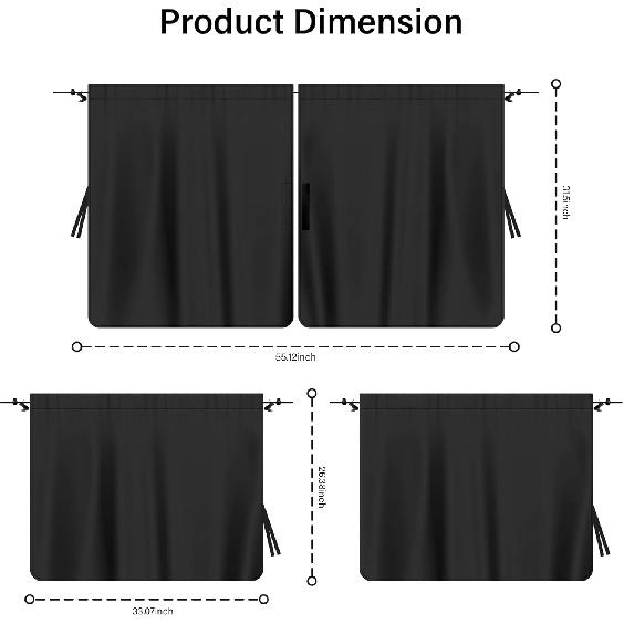 3PCS Car Window Shades,Car Privacy Window Cover For Rear Window & Partition,95% Strong Shading Car Sunshade For Baby,Universal CCar Accessories