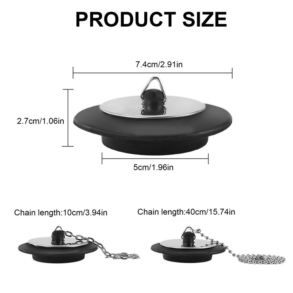 Universelles Spülenstöpsel-Set Gummi Badewannenablaufstopfen mit praktischem Haken Effiziente Gummi-Spülenablaufstopfen für die Küche