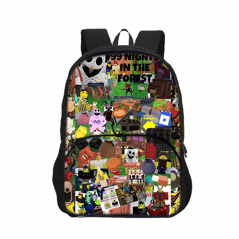 99 Nights In the Forest Children's Game-themed Backpack with Pockets 7330