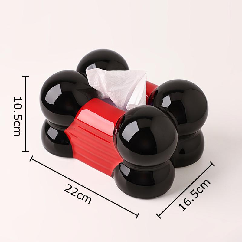 

Creative Black Bubble Tissue Box Ceramic Paper Towel Case Coffee Table Desktop Napkin Holder Tissue Boxes Modern Home Decor чорний