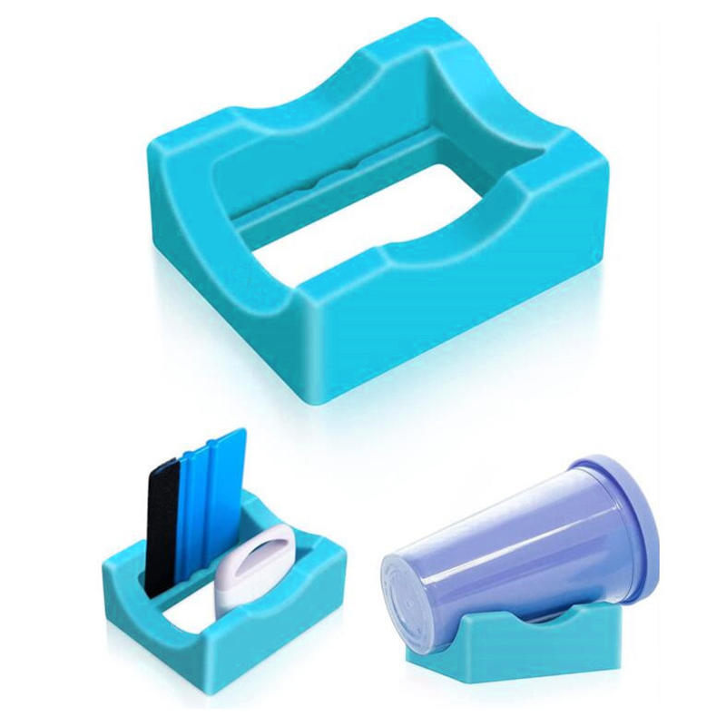 1PC Silicone Cup Cradle for Tumblers Tumbler Holder for Crafts with Built-in Slot Squeegee Anti-Skidding Desktop Anti Drop Tumbler Stand Cup Holder