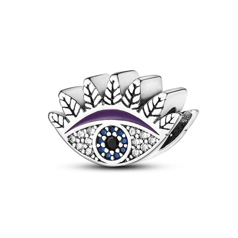 Newcopper Sparkling Zircon Devil'S Eye Horus' Eye Best Wishes Lucky Charms Beads Fit Pan Original Bracelets Diy Jewelry