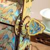 Xian Porcelain Hand-Cranked Desk Calendar: Rivers & Mountains Design, Office Ornament & Creative Gift
