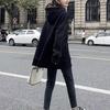 Autumn and Winter Long Sleeve Women Hooded Sweatshirt Loose Plus Size Casual Simple Thick Hooded Jacket Tops Solid Color Drawstring Office Clothing