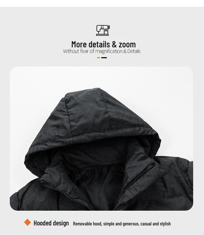 Men's Camouflage Cotton Padded Jacket with Detachable Hood - Warm, Thick, Loose Plus Size