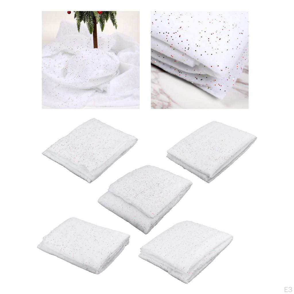 Christmas Snow Blanket Artificial Glitter Draped Winter White for Scene