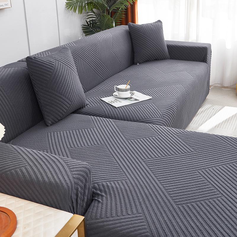

Жаккардовый чехол для дивана, осенне-зимний эластичный универсальный однотонный нескользящий современный простой чехол для дивана