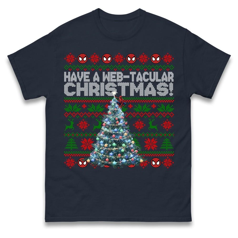 Spiderunisex Christmas T Shirt Have A Webtacular Christmas Tee Funny Xmas Top S