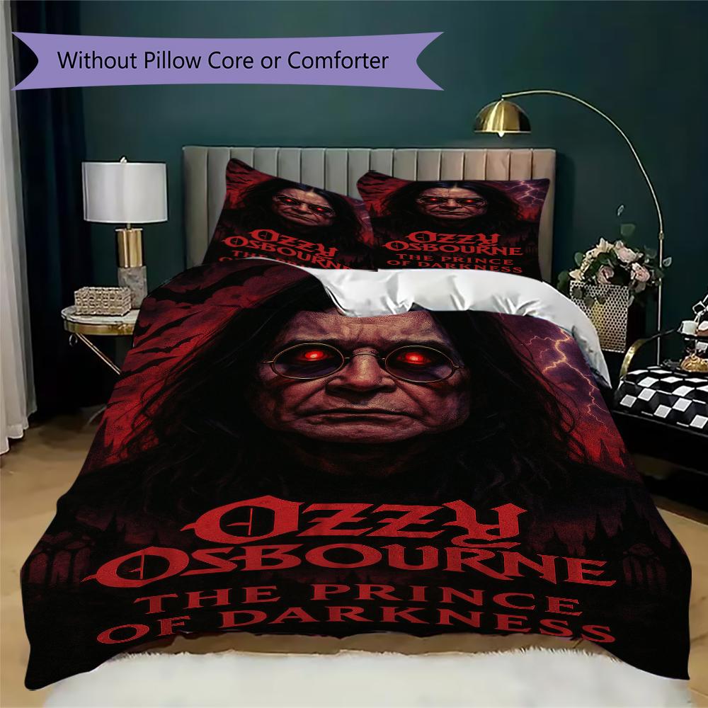 Set Copripiumino con Fantasia Ozzy Osbourne Copripiumino Federa Decorazione per la Casa Regalo di Compleanno (1 * copripiumino + 2 * federe senza imbottitura)74
