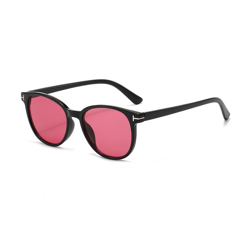 T-Shaped Round Frame Retro Sunglasses 2026 - European & American Street Style